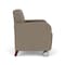 Lesro Siena Lounge Reception Wide Guest Chair w/ Front Casters, Walnut Wood Back Legs, MD Farro Uph SN1201 - alternate 3